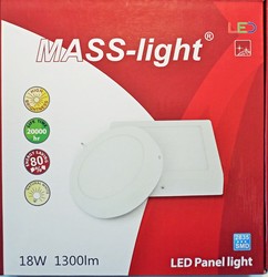 MASS-Light 18W LED Panel rund Aufputz (1300LM, 4000K)