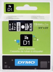 DYMO LabelManager Schriftband D1, 19mm x 7m, weiss auf schwarz