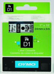 DYMO LabelManager Schriftband D1, 24mm x 7m, schwarz auf transp.