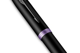 PARKER IM Vibrant Rings Purple PVD Füllfederhalter (M-blau)