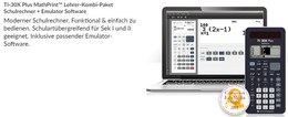 TI-30X Plus MathPrint Rechner Kombipaket für Lehrer Rechner und Software