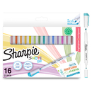 SHARPIE Sharpie S-Note DUO Textmarker mit 2 Spitzen - 16er Blister 