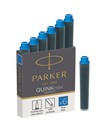PARKER Tintenpatrone QUINK Mini Blau, auswaschbar und löschbar auf Papier (6 Stück)