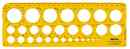 ROTRING S0221621 Kreisschablone, 1 - 30 mm mit Tuschekante (gelbtransparent)