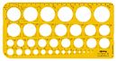 ROTRING S0221691 Kreisschablone, 1 - 36 mm mit Tuschekante (gelbtransparent)