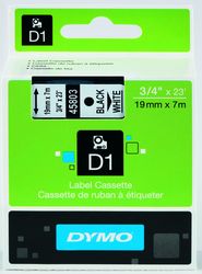 DYMO LabelManager Schriftband D1, 19mm x 7m, schwarz auf weiss