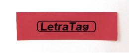 DYMO S0721630 LetraTag Schrifband Plastik, 12mm x 4m, schwarz auf rot