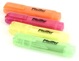 Pfeiffer Highlighters 4er Pack (Gelb, Pink, Orange, Grün)