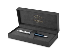PARKER, Kugelschreiber Sonnet Premium  Metal & Blue C.C.  ( M, schwarz )