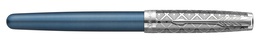 PARKER, Füllfederhalter Sonnet Premium  Metal & Blue C.C. 18K ( F, schwarz )
