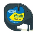 DYMO Schriftband, Masse 12mm x 4m Farbe Etiketten schwarz auf gelb